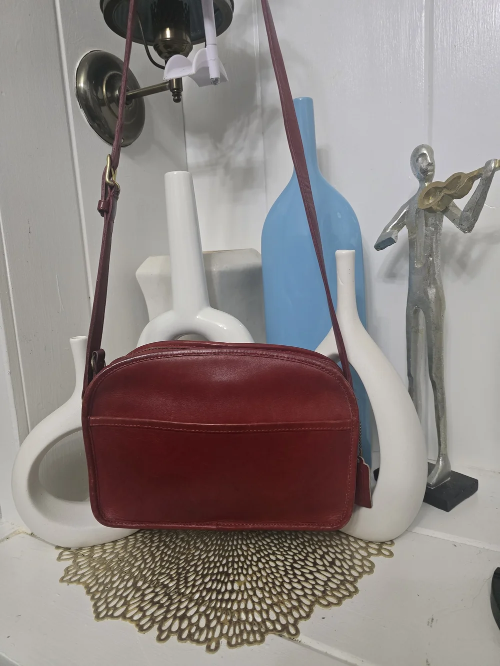 Vintage Coach Camera Bag Red NYC